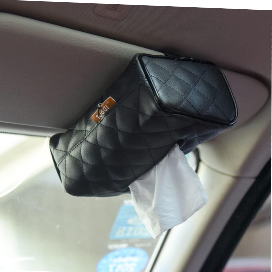 Universal Leather Car Tissue Box, Sun Visor , Back Seat