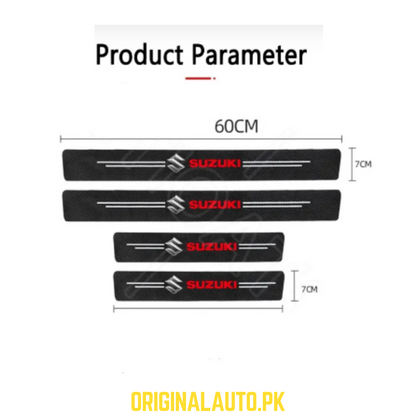 SUZUKI LOGO CARBON FIBER SILL PROTECTOR 4 Pcs
