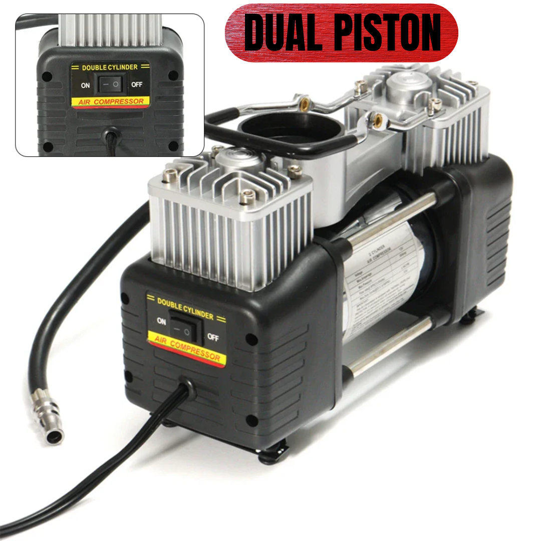 DOUBLLE CYLINDER CAR AIR COMPRESSOR WITH 6 MONTHS WARRANTY
