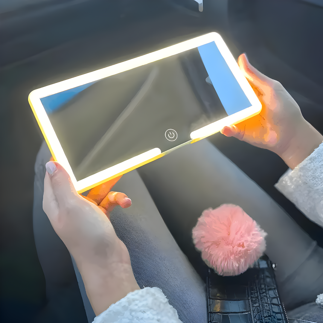 Rechargeable Car Make-Up LED Mirror