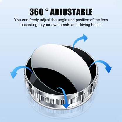 2 PCS CAR VACUUM BLIND SPOT MIRROR DESIGN 360° HIGH QUALITY-SILVER CONVEX MIRROR