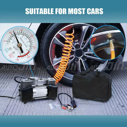 DOUBLLE CYLINDER CAR AIR COMPRESSOR WITH 6 MONTHS WARRANTY