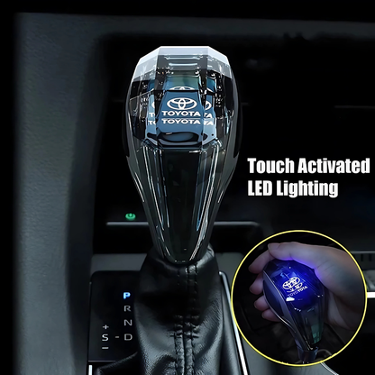 Universal Crystal Shape Gear Knob Car LED Crystal Touch Activated With ( Charger + Cable )