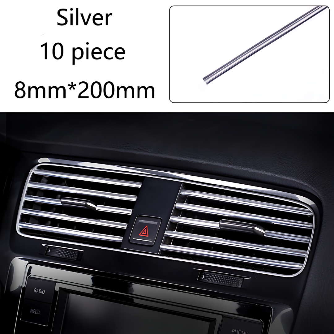 CAR AC DECORATION STRIP (10 PCS / PACK) RED-BLUE