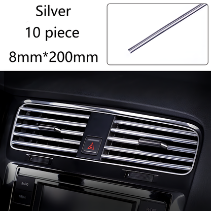CAR AC DECORATION STRIP (10 PCS / PACK) RED-BLUE