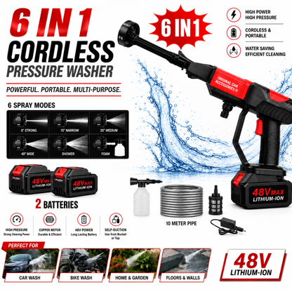 PORTABLE HIGH PRESSURE WASHER CAR SOLAR PANELS (2 BATTERY) -3 MONTH WARRANTY