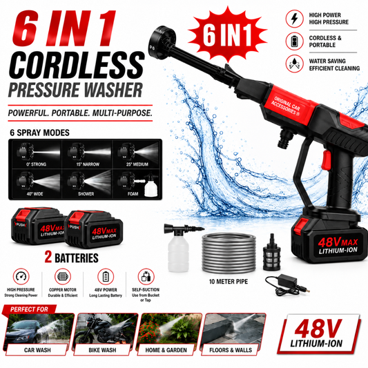 PORTABLE HIGH PRESSURE WASHER CAR SOLAR PANELS (2 BATTERY) -3 MONTH WARRANTY