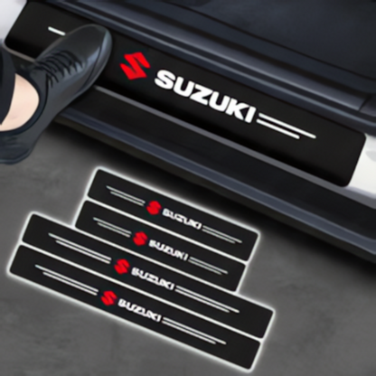 SUZUKI LOGO CARBON FIBER SILL PROTECTOR 4 Pcs