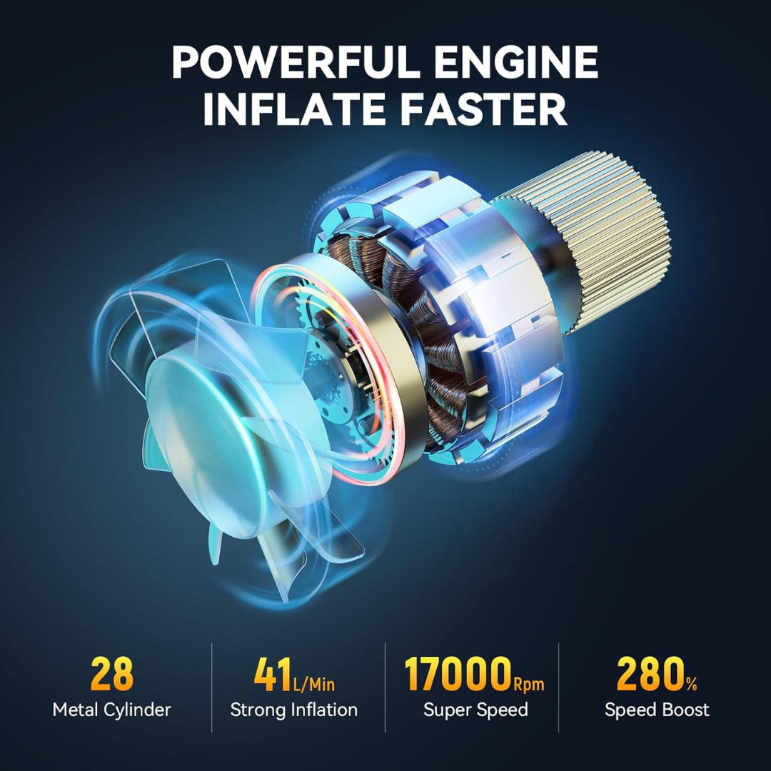 STEELMATE T11 AIR COMPRESSOR PUMP WITH 6 MONTHS WARRANTY - AUTO SHUT-OFF