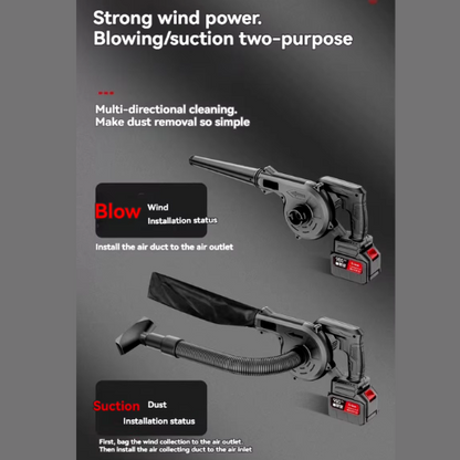 PORTABLE CAR BLOWER WITH BATTERY 40 MINS BATTERY TIMING - HIGH POWER PRESSURE