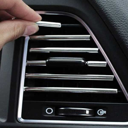 CAR AC DECORATION STRIP (10 PCS / PACK) RED-BLUE