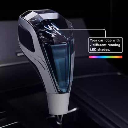 Universal Crystal Shape Gear Knob Car LED Crystal Touch Activated With ( Charger + Cable )