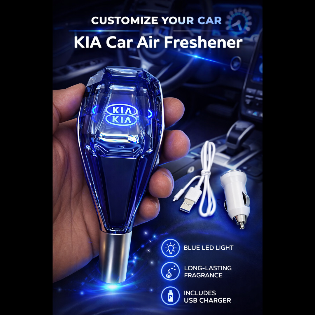 Universal Crystal Shape Gear Knob Car LED Crystal Touch Activated With ( Charger + Cable )