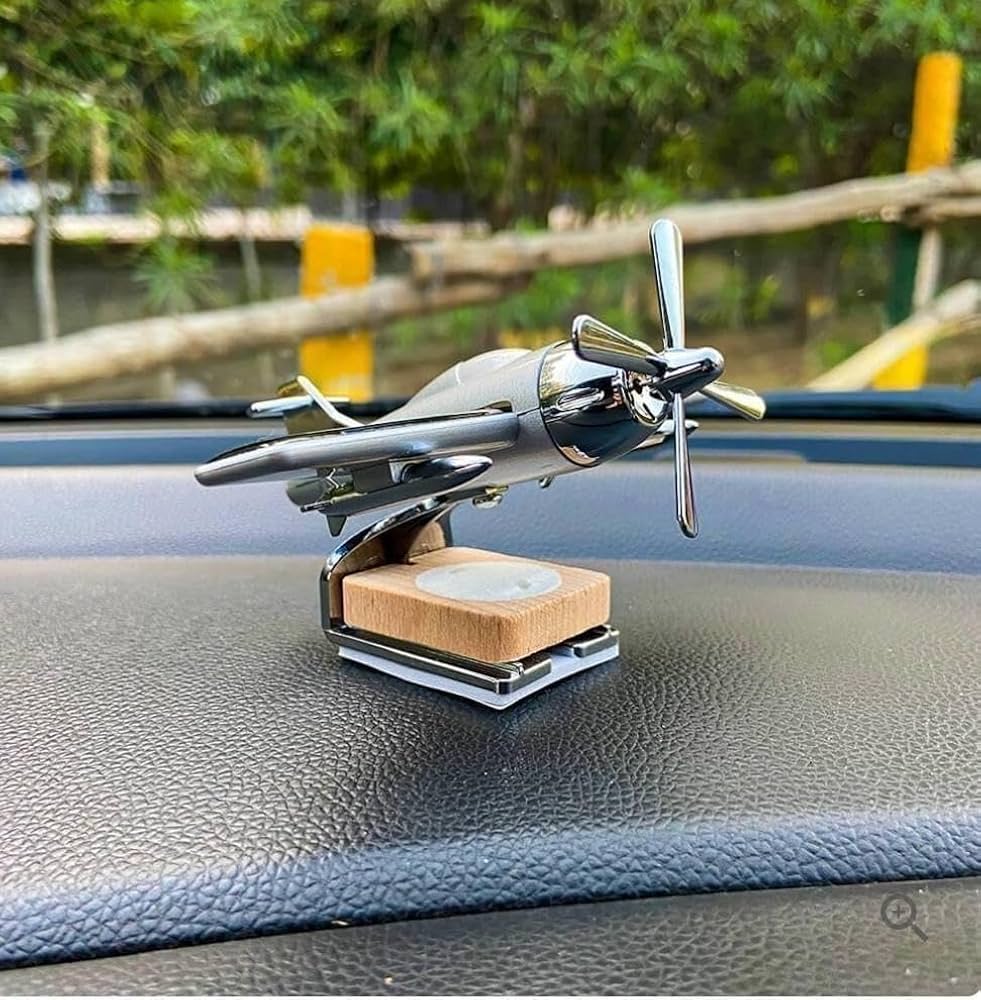 SOLAR AIRPLANE CAR DASHBOARD PERFUME DIFFUSER CAR AIR FRESHENER